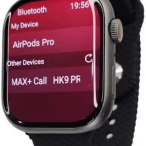 ساعة ذكية +HK9 Pro Max – شاشة كاملة HD – تصميم رياضي أنيق – مقاومة للماء ومستشعرات صحية متطورة