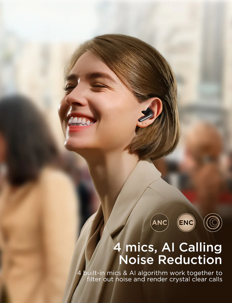 سماعات JOYROOM JR-FN1 – لاسلكية حقيقية بتقنية بلوتوث – صوت عالي الدقة وعلبة شحن مدمجة - الصورة 3