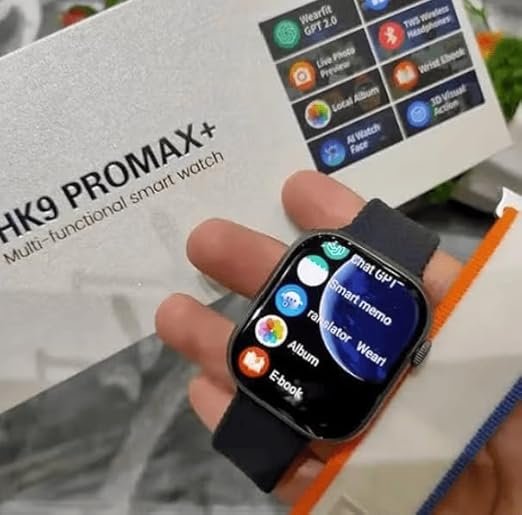 ساعة ذكية +HK9 Pro Max – شاشة كاملة HD – تصميم رياضي أنيق – مقاومة للماء ومستشعرات صحية متطورة - الصورة 3