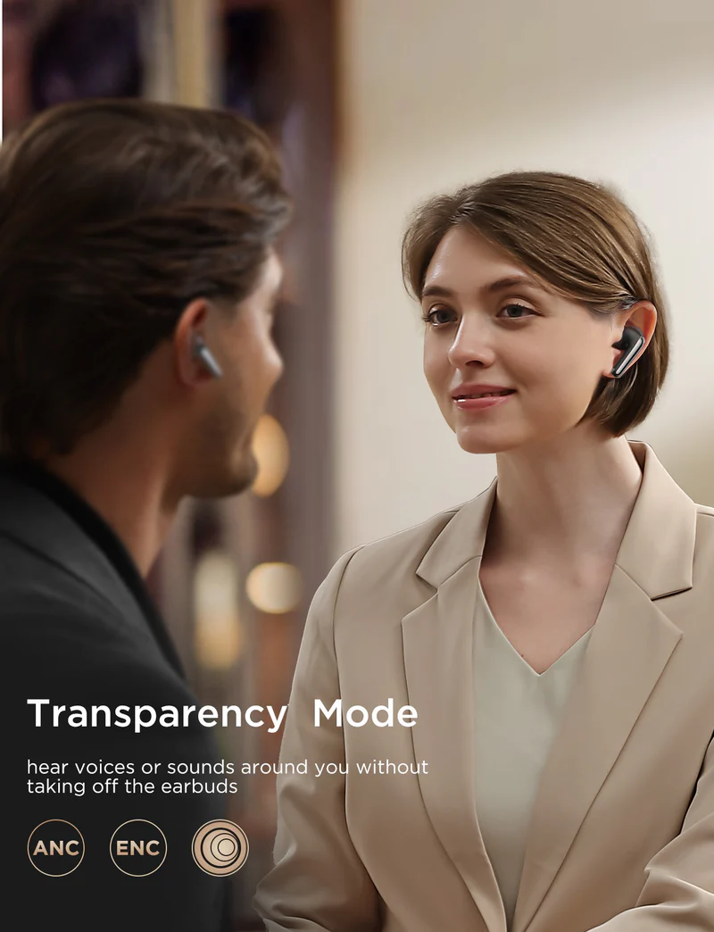 سماعات JOYROOM JR-FN1 – لاسلكية حقيقية بتقنية بلوتوث – صوت عالي الدقة وعلبة شحن مدمجة - الصورة 2