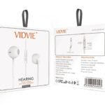 سماعة أذن سلكية Vidvie HS604 - تصميم داخل الأذن، لون أبيض، صوت نقي ومريح