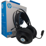 سماعة الألعاب  HP H100 - سلكية بمنفذ USB 2.0، صوت قوي 50مم، مايك مدمج وإضاءة RGB