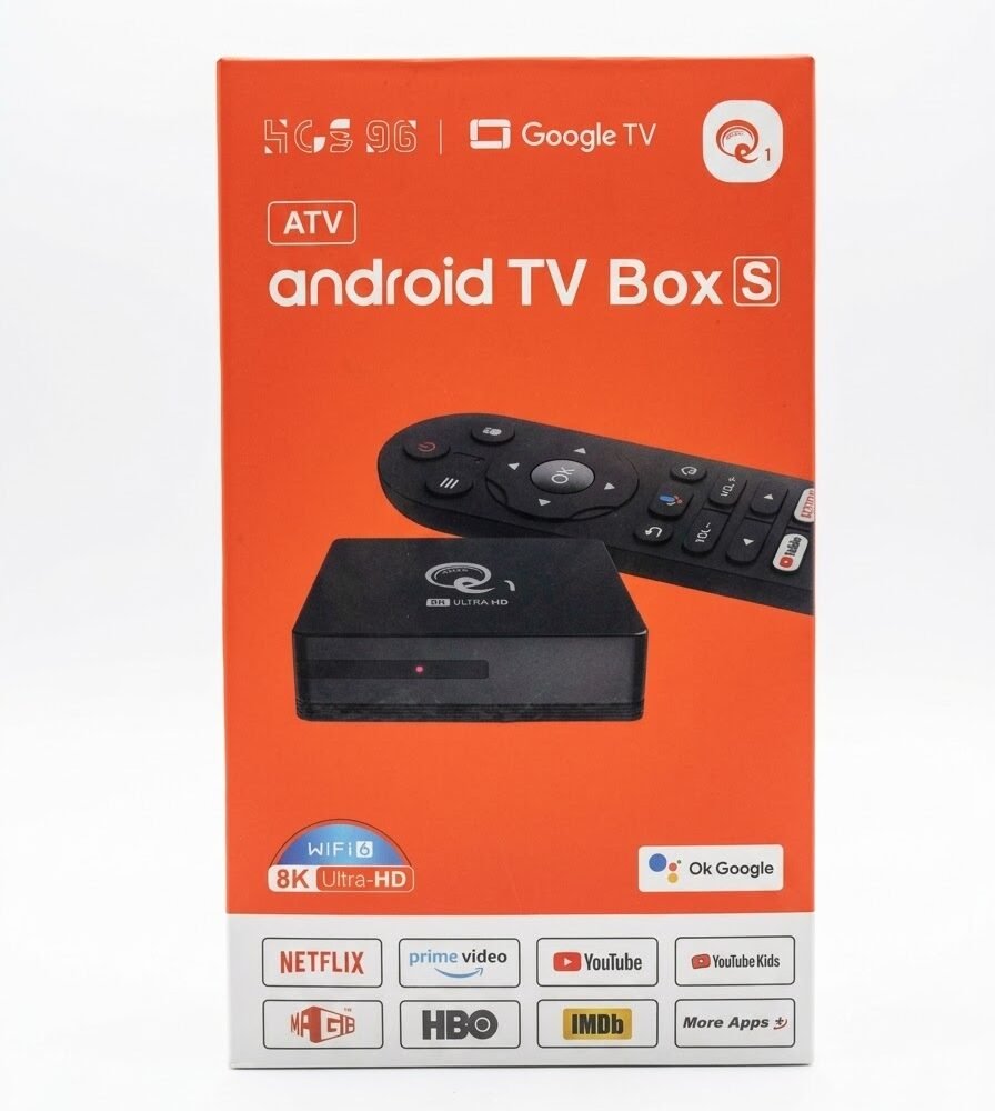 جهاز ANDROID TV BOX Q1 بدقة 8K اندرويد 16 رامات 4 جيجا و ميموري 64 جيجا – مع ريموت صوتي وكابل HDMI، يدعم Google TV وGoogle Assistant - Android TV 8K UHD Streaming Device with Voice Remote ANDROID 16 RAM 4GB MEMORY 64GB + HDMI Cable – Google TV & Google Assistant Support