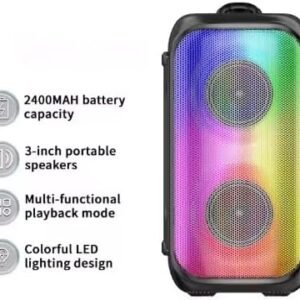 سماعة بولوتوث إكس سكوت (XS‑605) - X‑Scoot XS‑605 20W Bluetooth Speaker with RGB Lights & 3” Dual Woofer
