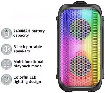 سماعة بولوتوث إكس سكوت (XS‑605) - X‑Scoot XS‑605 20W Bluetooth Speaker with RGB Lights & 3” Dual Woofer