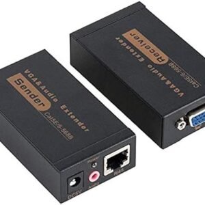 اكستندر VGA بالصوت لمسافة 100 متر – توصيل عالي الجودة عبر كابل شبكة( CAT5e/6) - VGA Audio Extender 100M