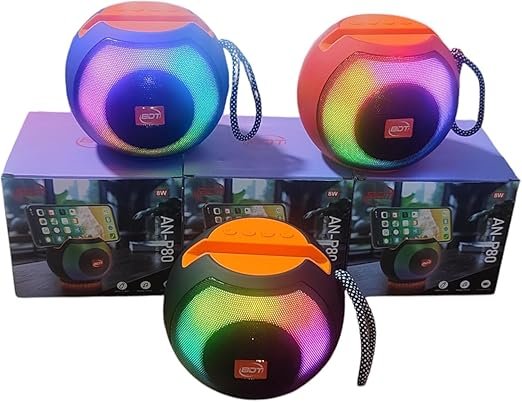 سماعة بلوتوث موديل (AN‑P80) - AN‑P80 Portable Bluetooth Speaker with LED Lighting & Multi‑Source Playback - الصورة 2