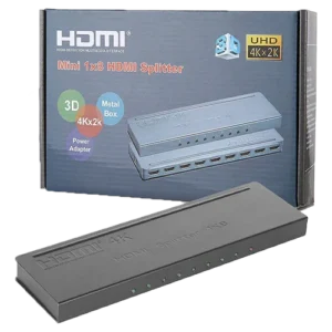 موزع ميني اتش دي ام اي (1x8) - Mini 1x8 HDMI Splitter – Ultra HD 4K Signal Distributor for 8 Displays