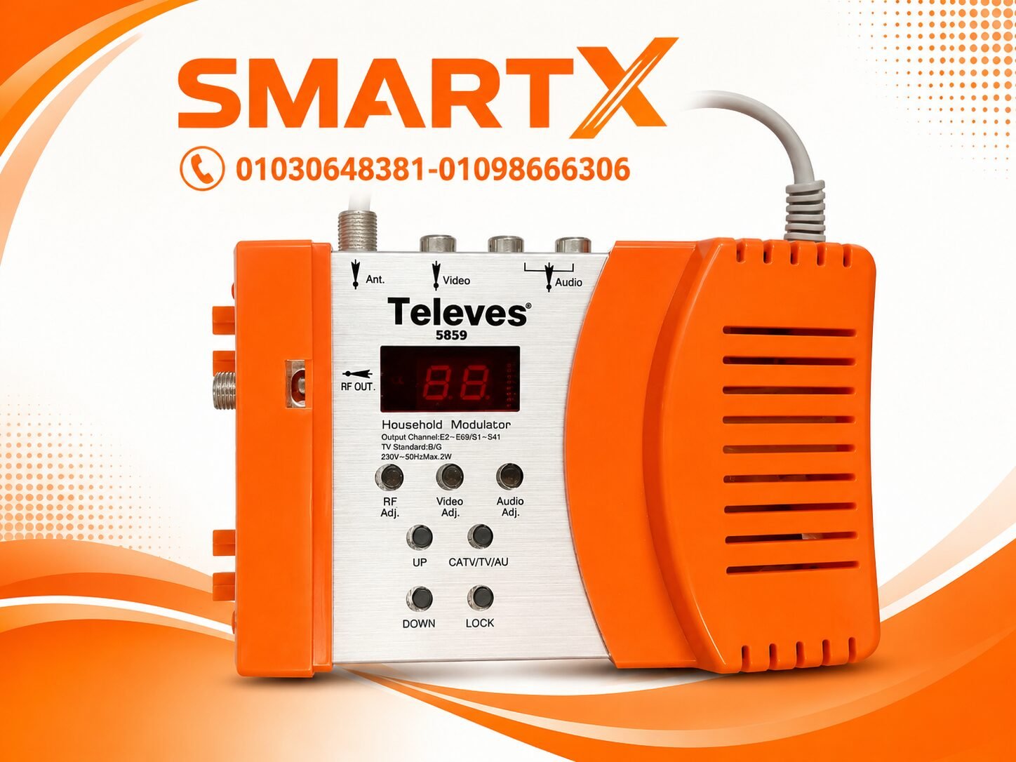 موديوليتور تليفاز(Televes 5859) - Televes 5859 RF AV-to‑RF Modulator (VHF/UHF)