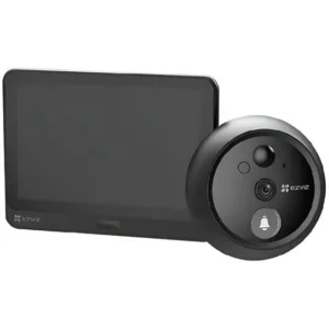 عين سحرية ذكية EZVIZ HP4 لاسلكية مع جرس داخلي, أسود - EZVIZ HP4 Wire-Free Peephole Doorbell Intercom 2MP ,Black