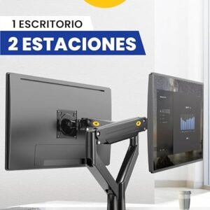 حامل شاشة بذراع مزدوج NB G35 موديل 22-32 بوصة — أسود - NB G35 Dual-Arm Monitor Stand 22-32″ Black — Dual Display Desk Mounts