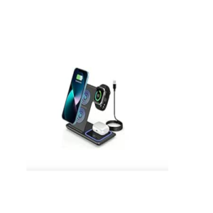 شاحن لاسلكي 3 في 1 قابل للطي – متعدد الأجهزة - 3 in 1 Wireless Charger Foldable – Multi-Device Fast Charging Station