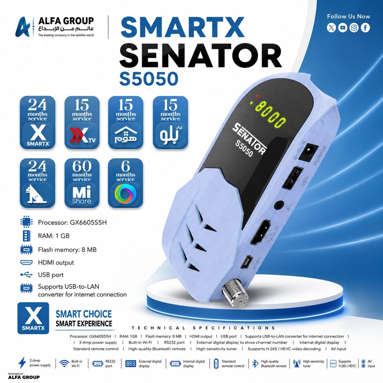 رسيفر سيناتور 5050-RECIVER SENATOR S5050
